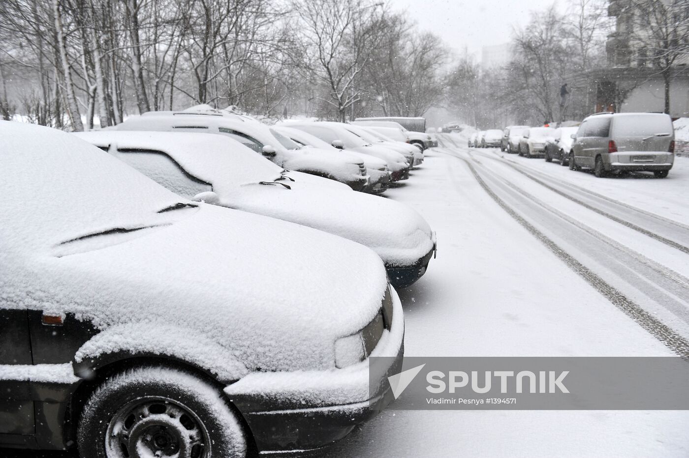 Snowfall in Moscow