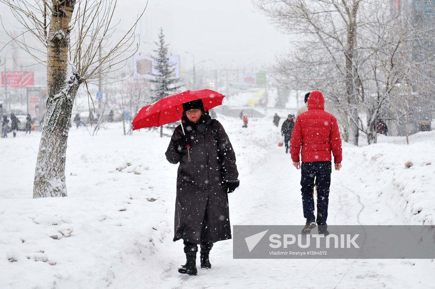 Snowfall in Moscow