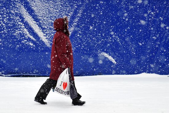 Snowfall in Moscow