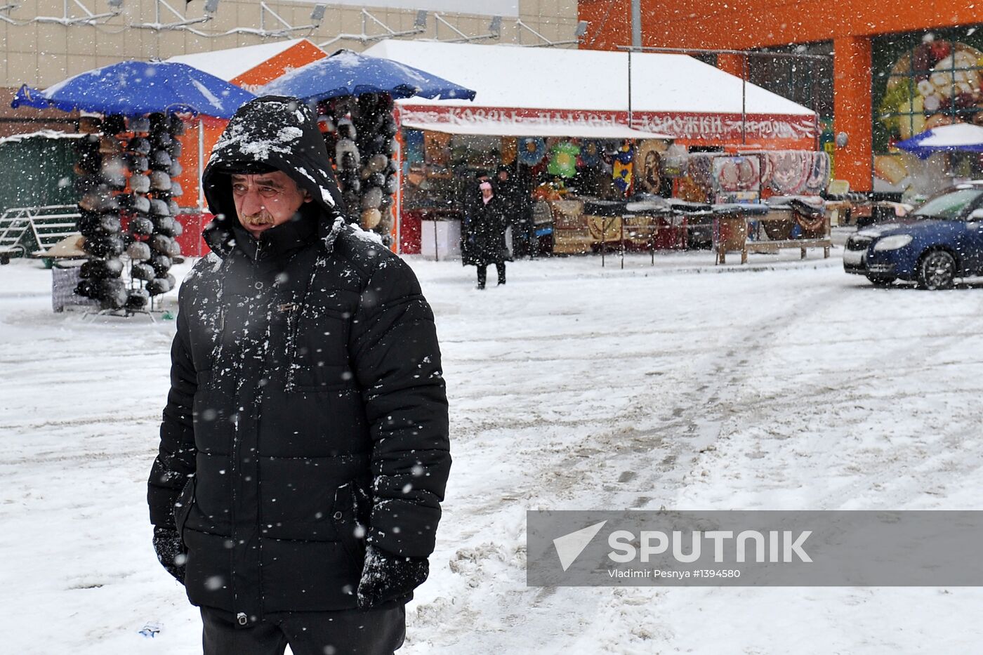 Snowfall in Moscow