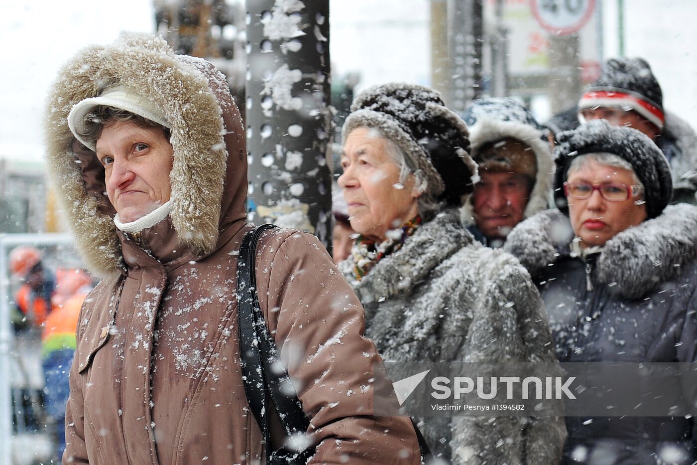 Snowfall in Moscow