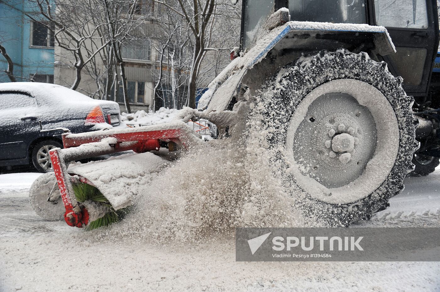 Snowfall in Moscow