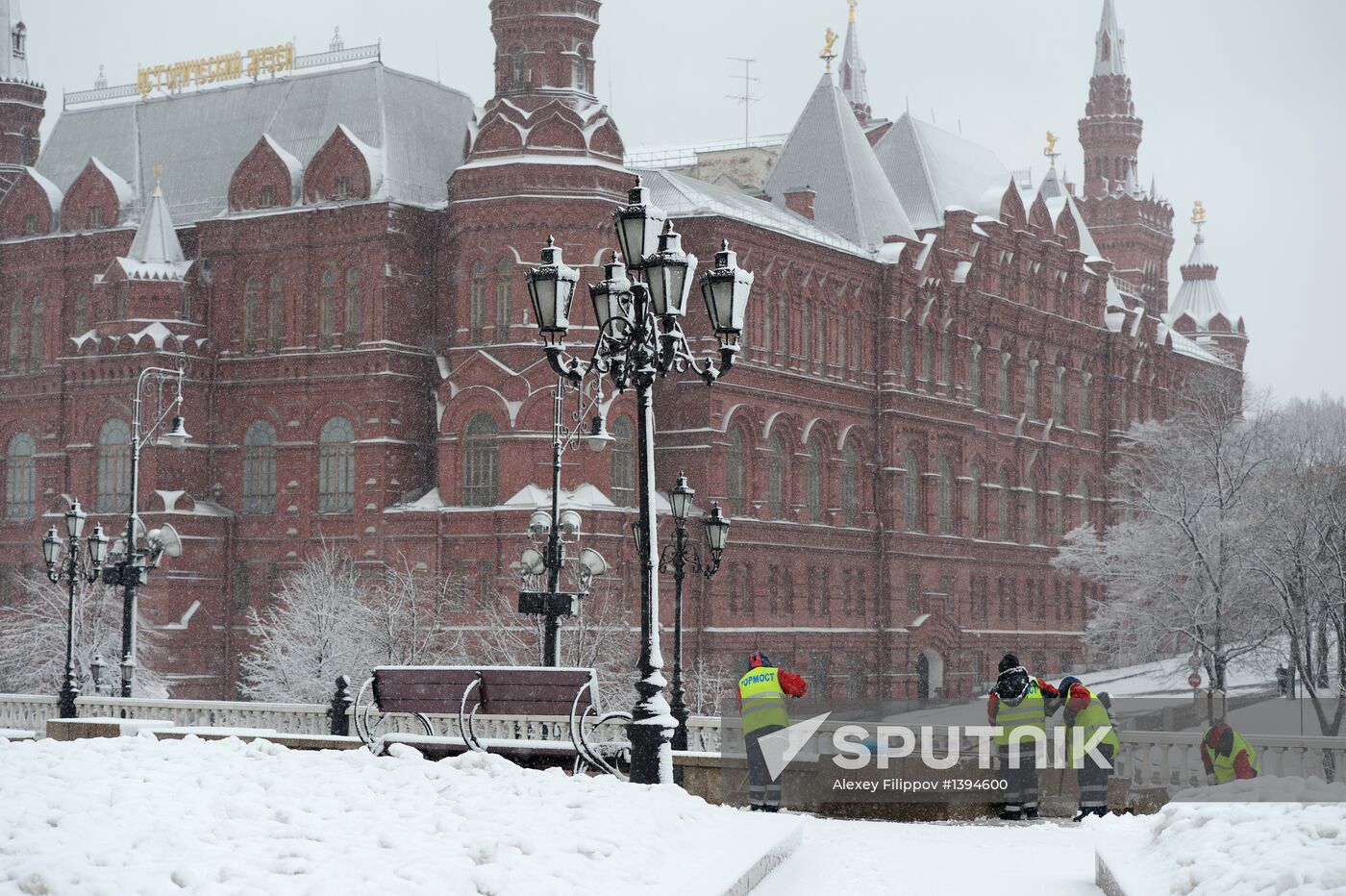 Snowfall in Moscow