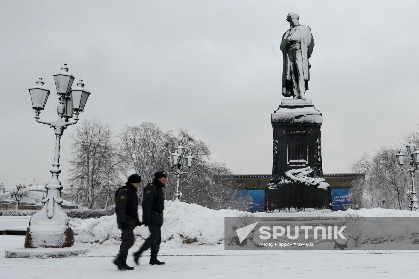 Snowfall in Moscow