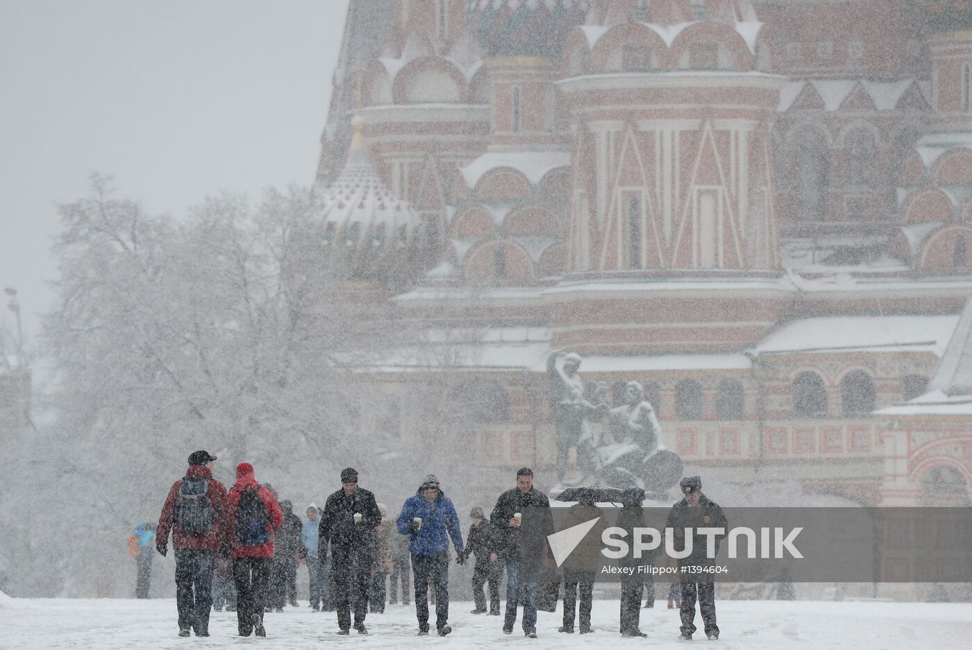 Snowfall in Moscow