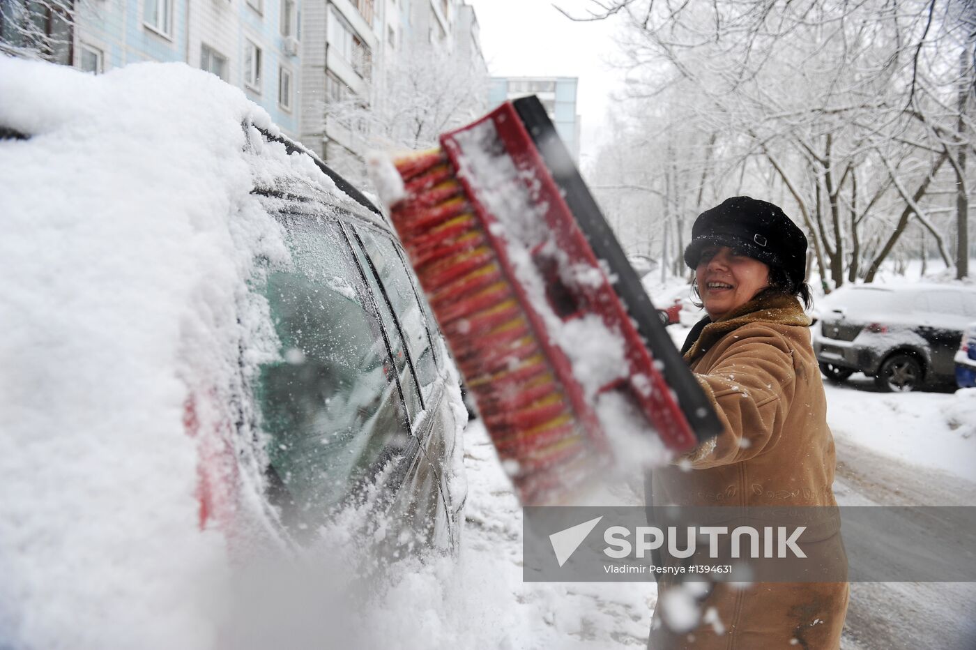 Snowfall in Moscow