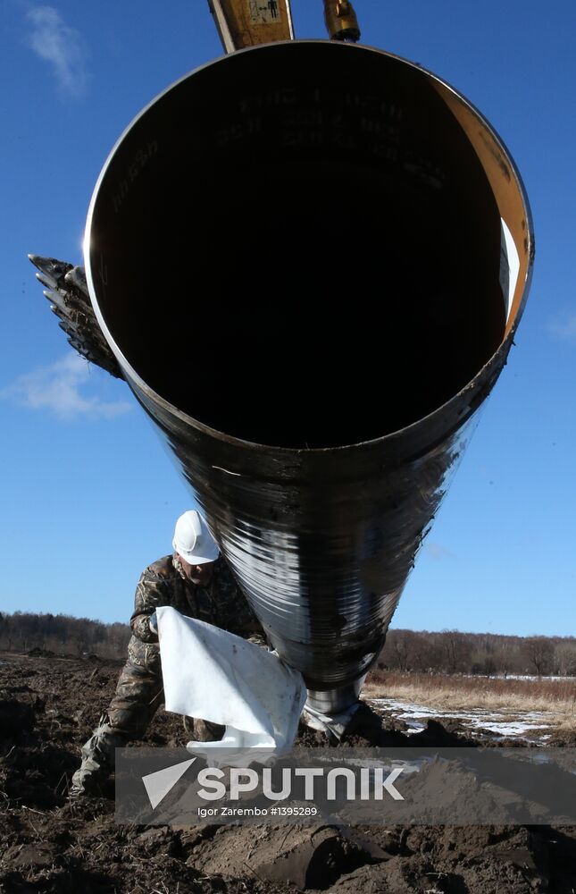 Gas pipeline construction in Kaliningrad Region