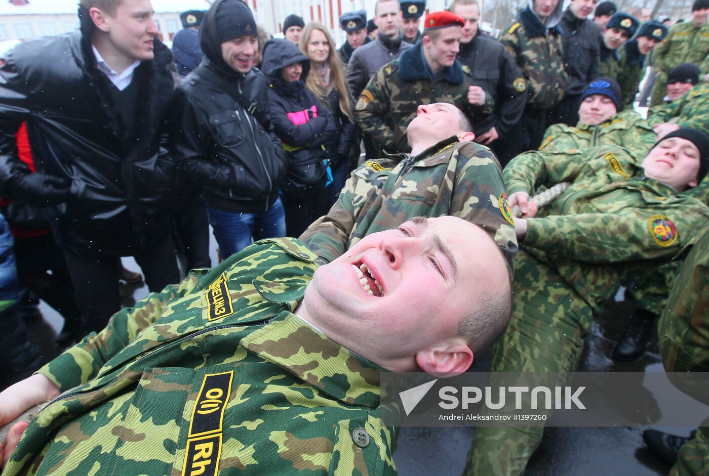 Pancake Week celebrations in Belarus special task forces brigade