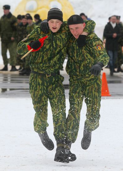 Pancake Week celebrations in Belarus special task forces brigade