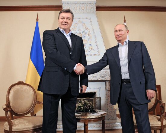 Vladimir Putin meets with Viktor Yanukovych
