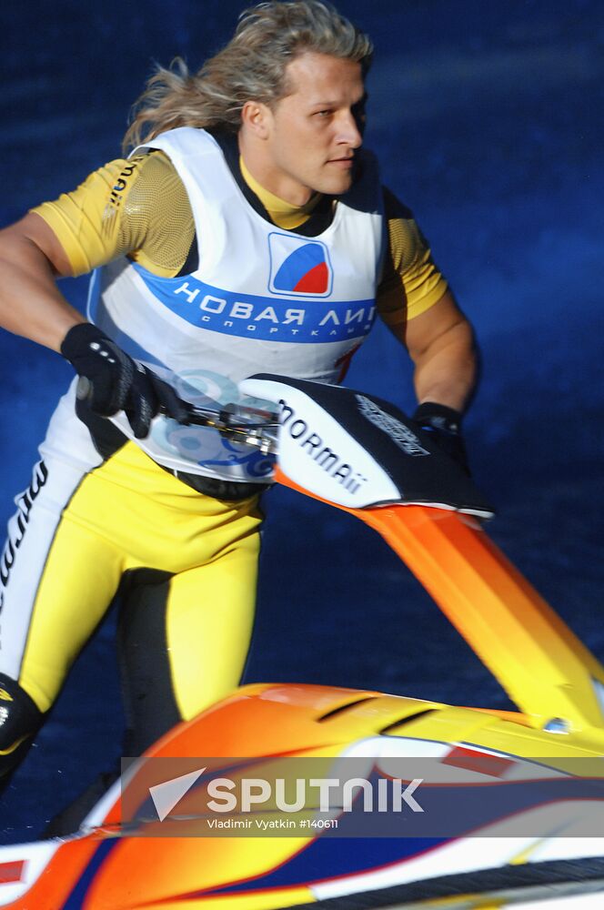 A synchronized swimming show of Olympic champions