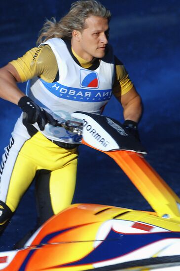 A synchronized swimming show of Olympic champions