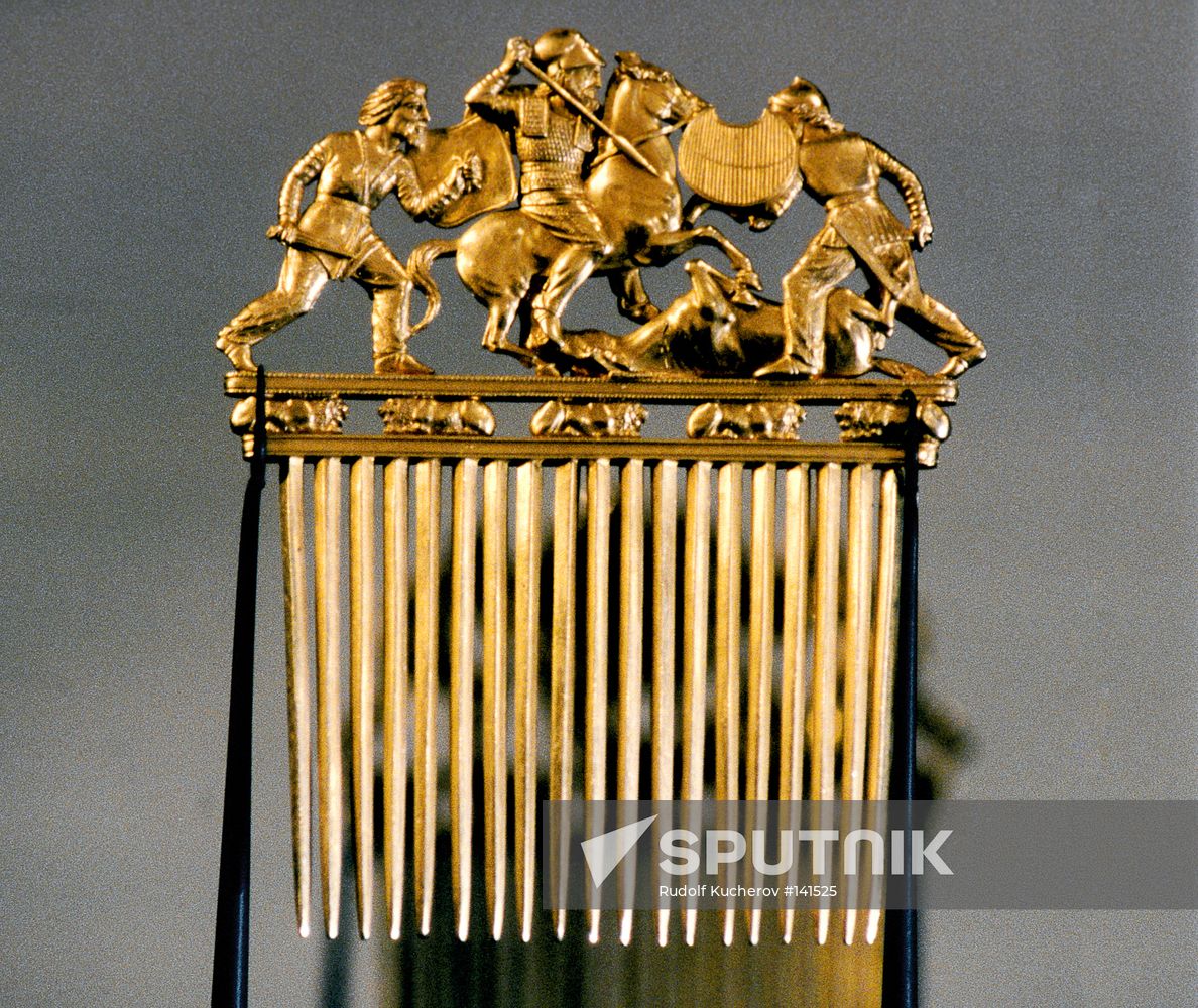 HERMITAGE GOLD COMB BURIAL MOUND KURGAN