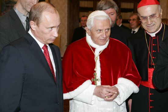 POPE BENEDICT XVI VLADIMIR PUTIN