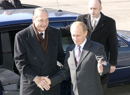 PUTIN CHIRAC KRASNOZNAMENSK SPACE CENTER VISIT