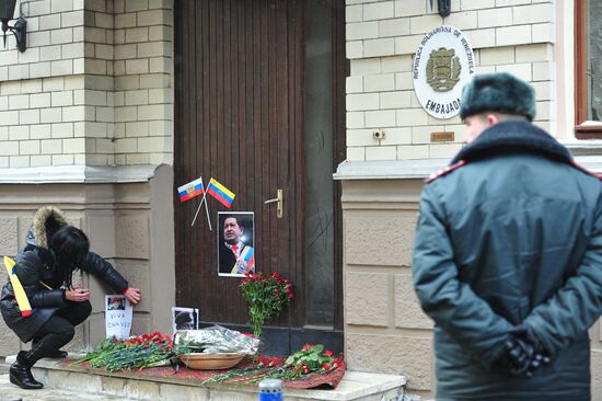 Mourning at Venezuelan Embassy in Moscow