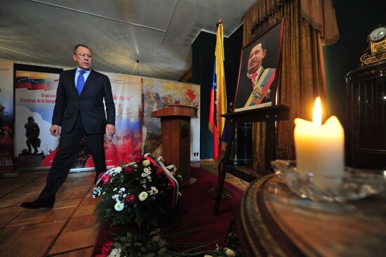 Mourning at Venezuelan Embassy in Moscow