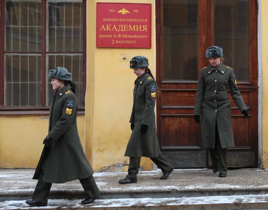 Female cadets at Mozhaysky Military and Space Academy