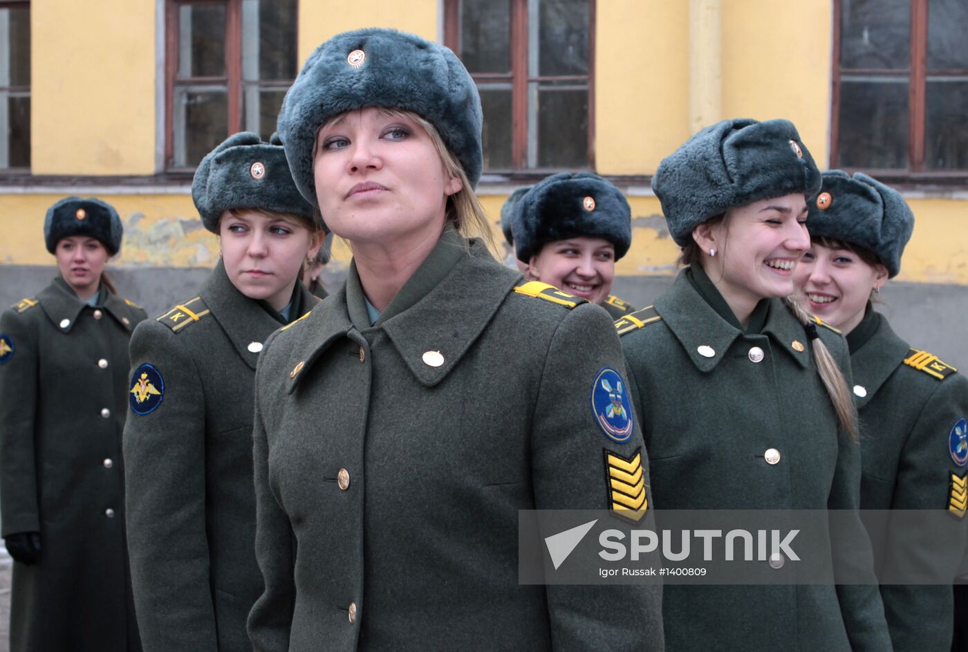 Female cadets at Mozhaysky Military and Space Academy