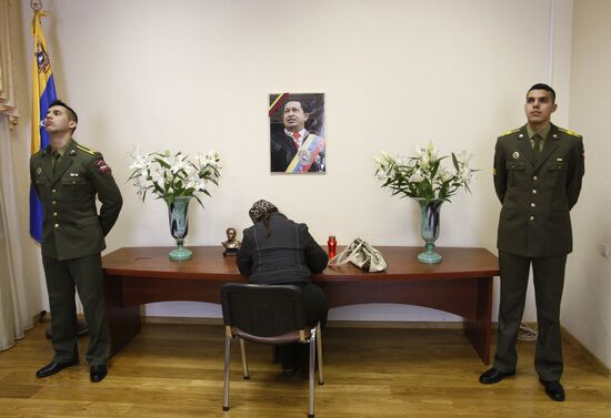 Mourning ceremonies at Venezuelan Embassy in Minsk