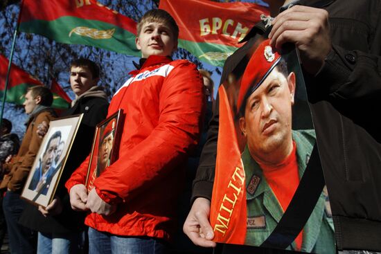 Mourning ceremonies at Venezuelan Embassy in Minsk
