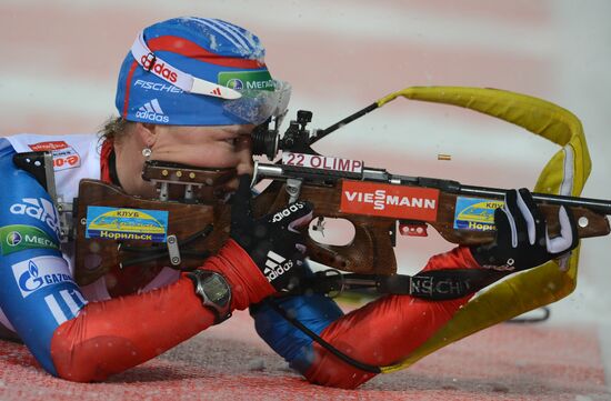 Biathlon. 8th stage of World Cup. Women's Sprint