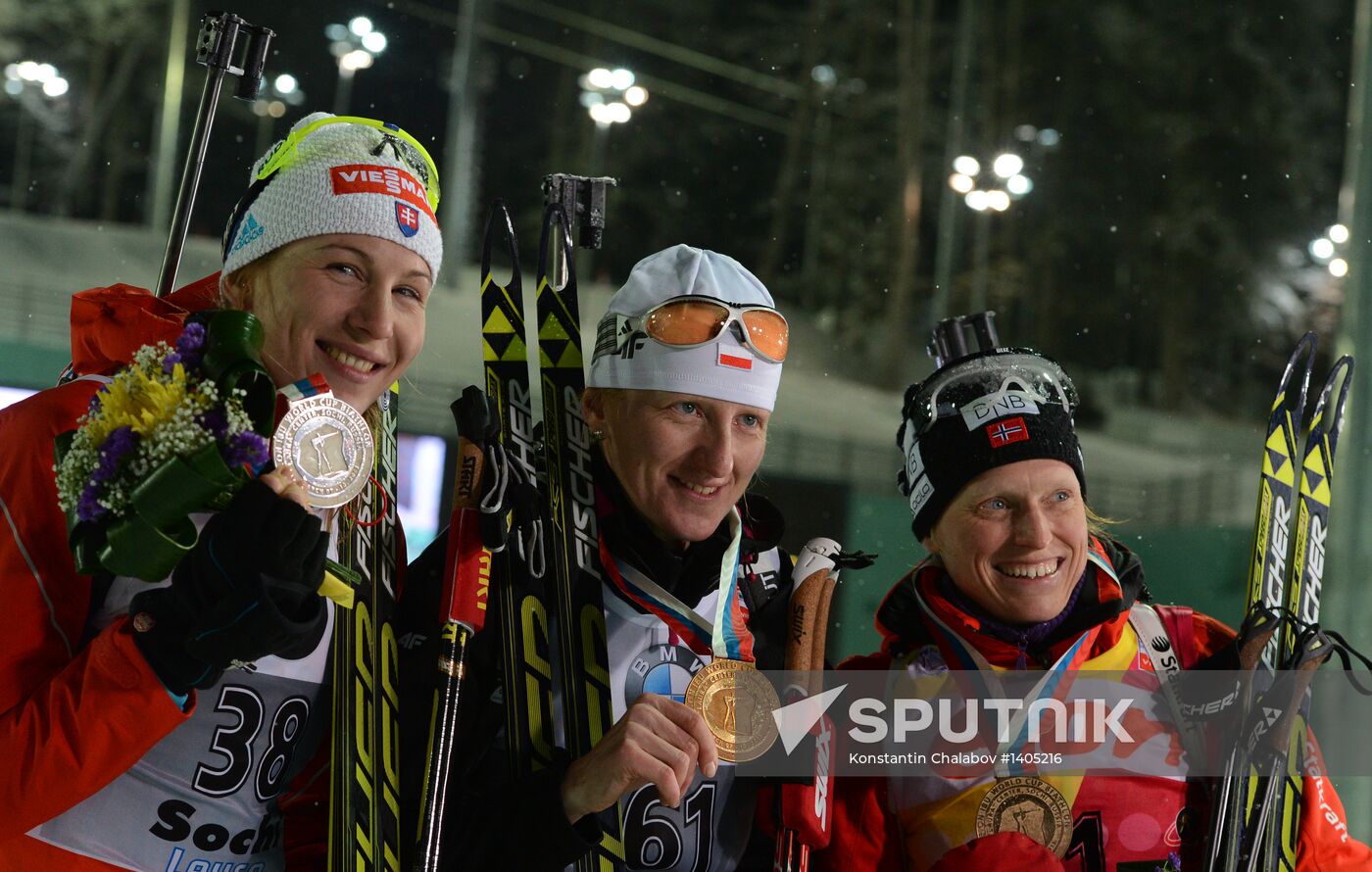 Biathlon. 8th stage of World Cup. Women's Sprint