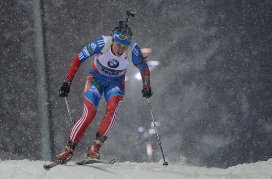 Biathlon. 8th stage of World Cup. Women's Sprint