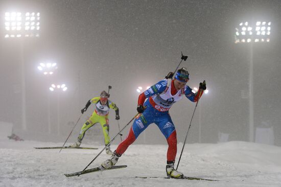 Biathlon. 8th stage of World Cup. Women's Sprint