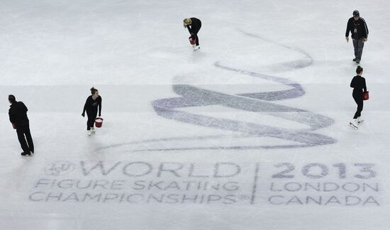 World Figure Skating Championships. Training sessions