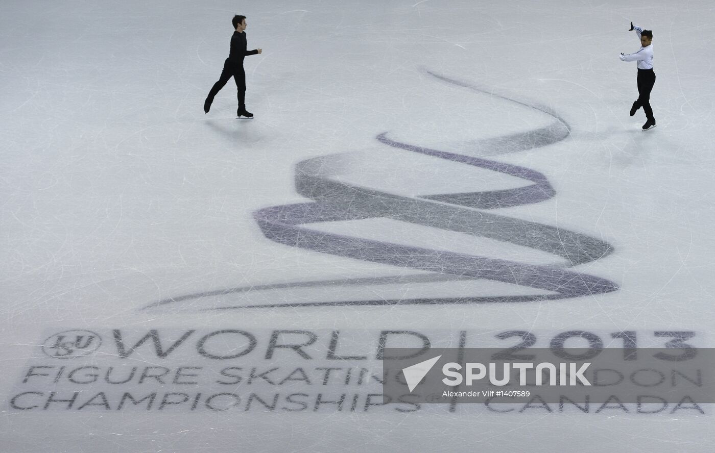 World Figure Skating Championships. Training sessions
