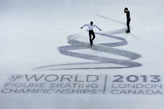 World Figure Skating Championships. Training sessions