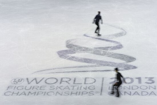 World Figure Skating Championships. Training sessions