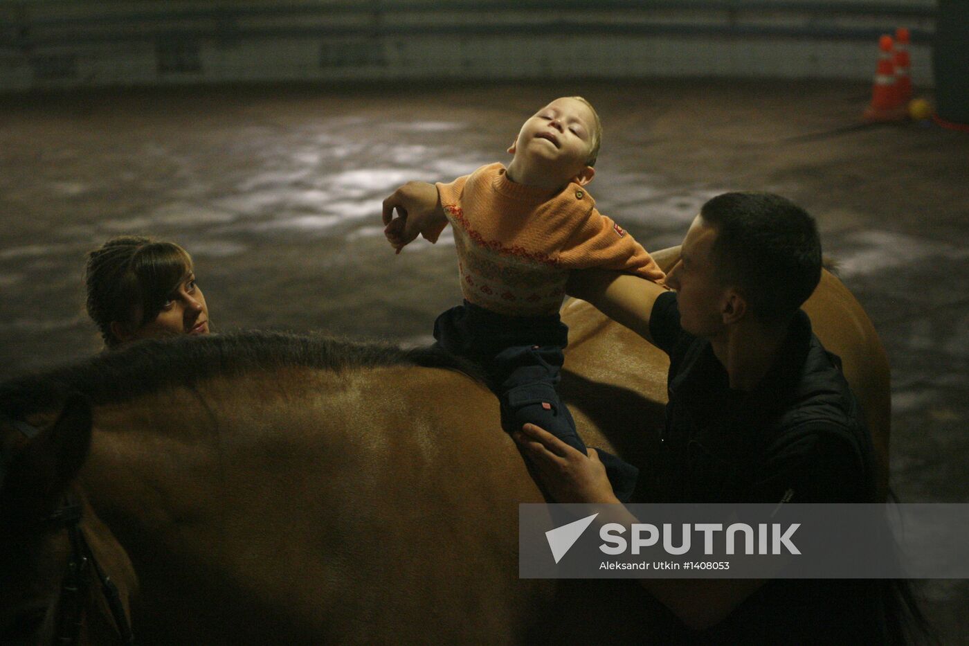Hippotherapy for children at Equestrian Club for Disabled