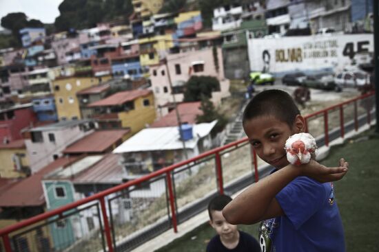 Dangerous slums of Caracas. 23rd of January Barrio