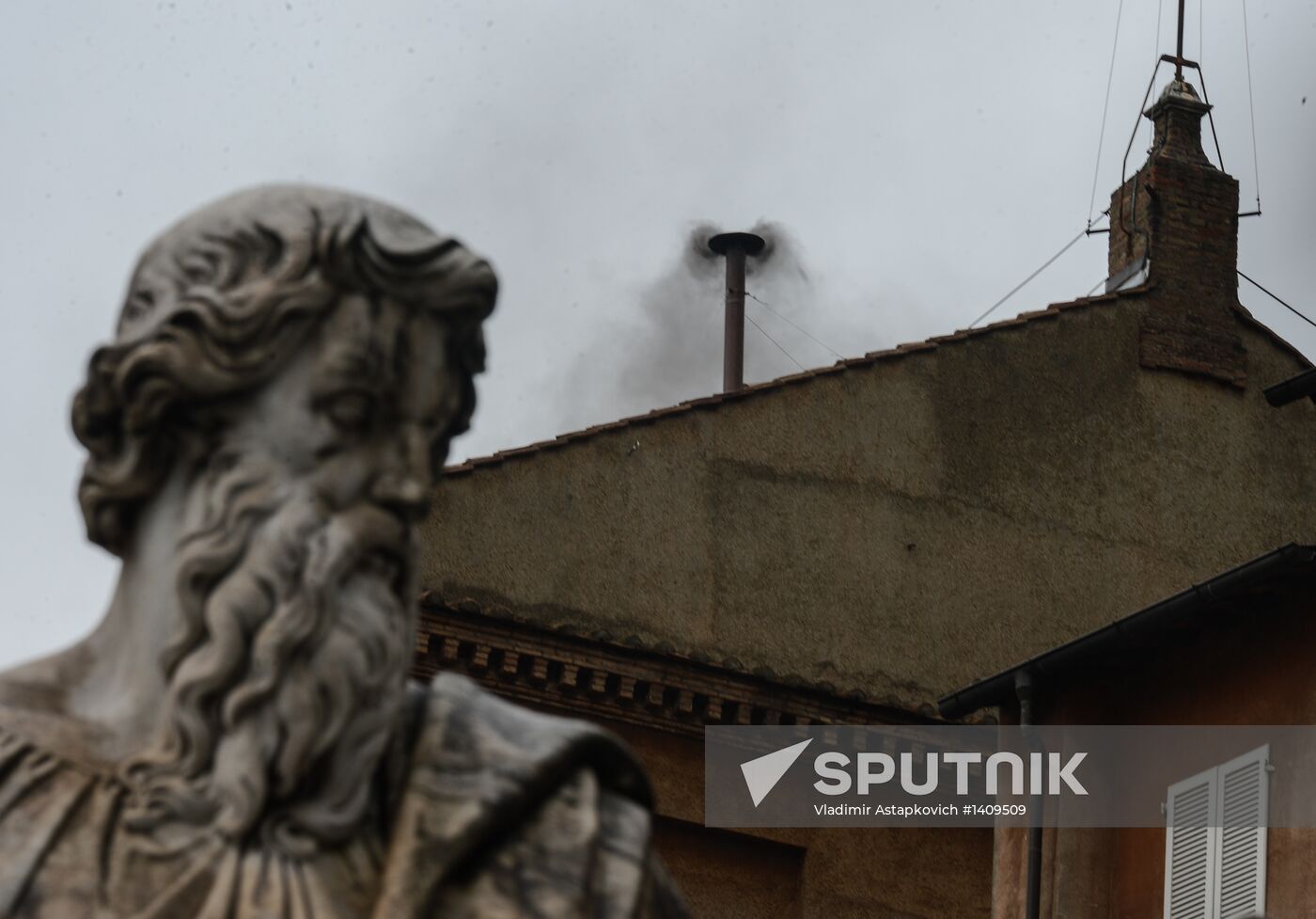 Black smoke rises from Sistine Chapel in Vatican City