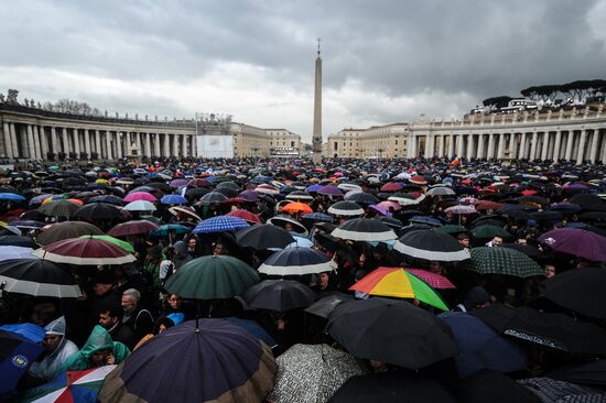 Black smoke rises from Sistine Chapel in Vatican City