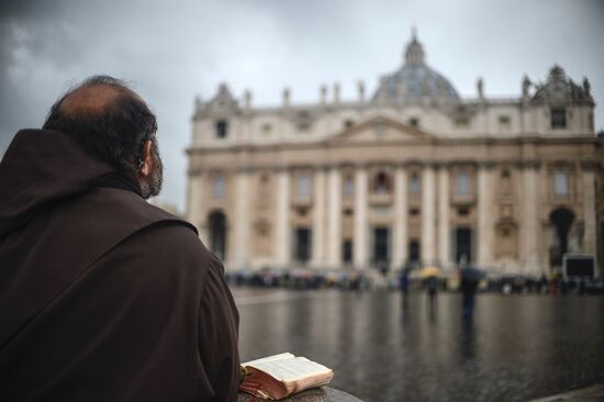 Black smoke rises from Sistine Chapel in Vatican City