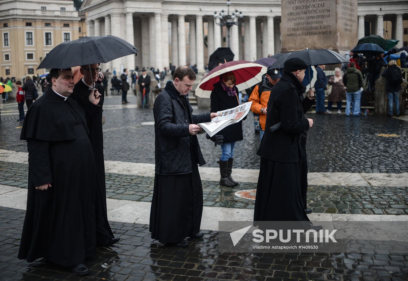 Black smoke rises from Sistine Chapel in Vatican City