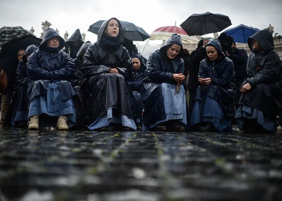 Black smoke rises from Sistine Chapel in Vatican City