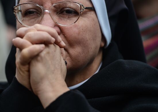 Black smoke rises from Sistine Chapel in Vatican City