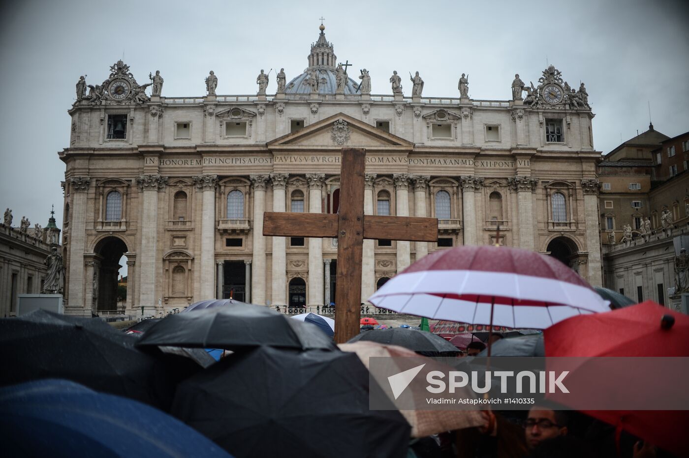 Black smoke rises from Sistine Chapel in Vatican City