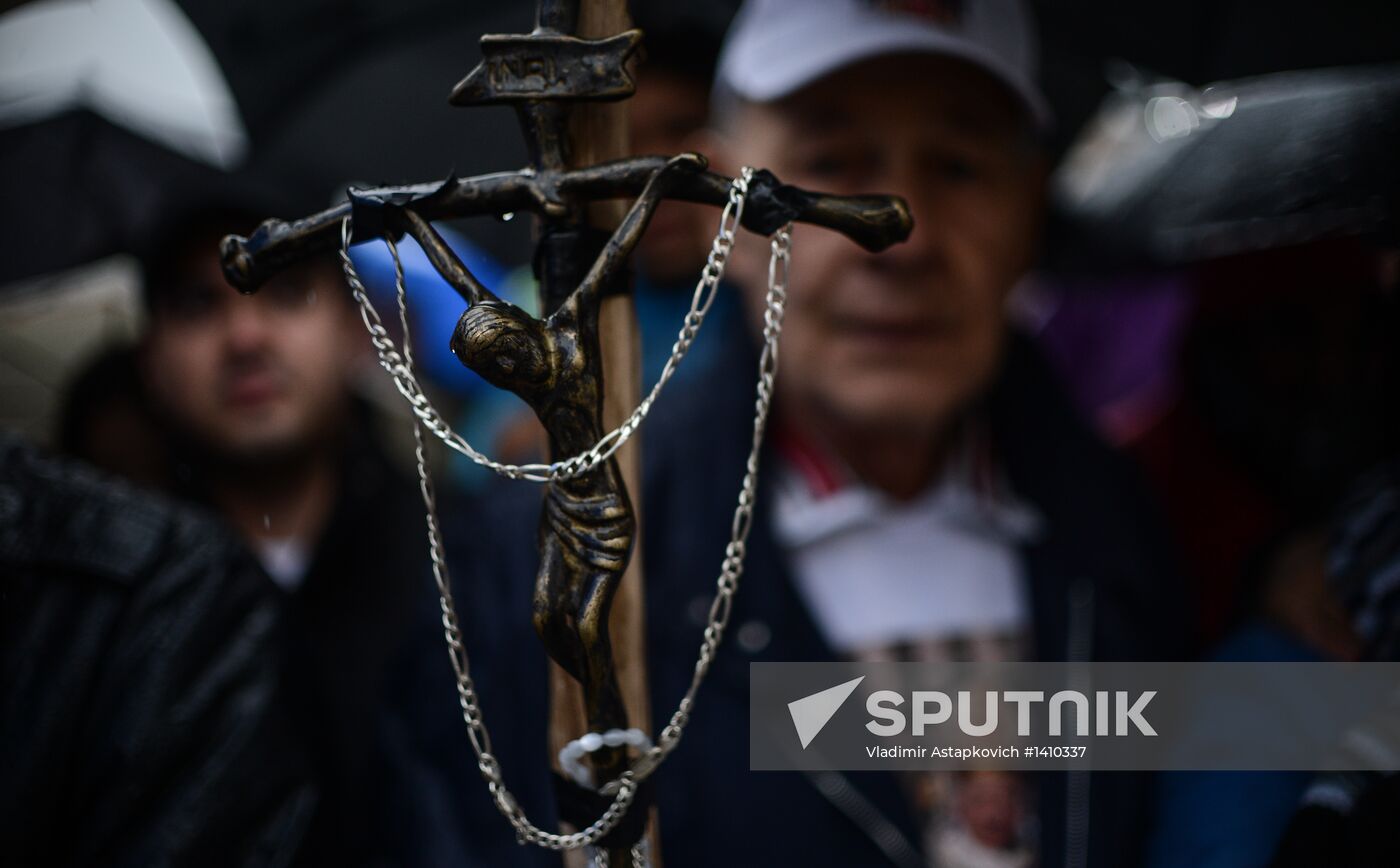 Black smoke rises from Sistine Chapel in Vatican City