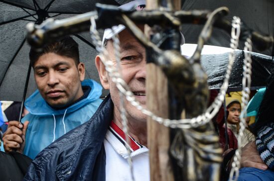 Black smoke rises from Sistine Chapel in Vatican City