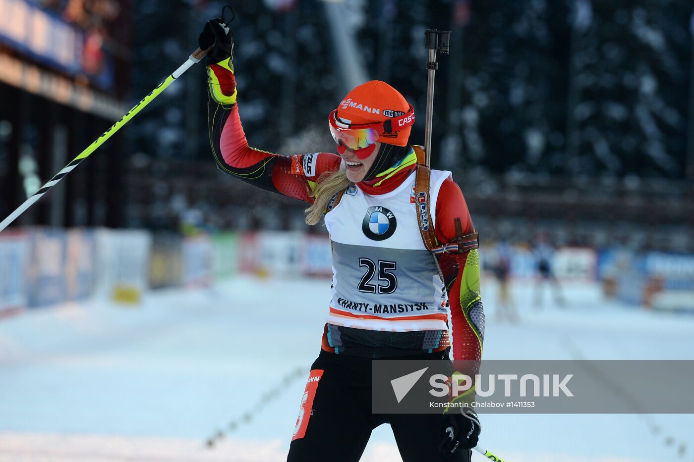 Biathlon. 9th stage of World Cup. Women's sprint