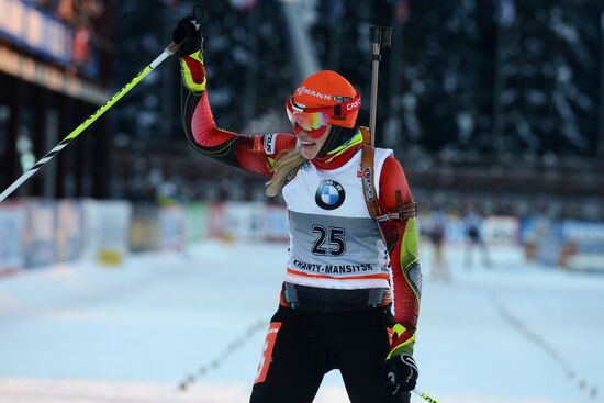 Biathlon. 9th stage of World Cup. Women's sprint