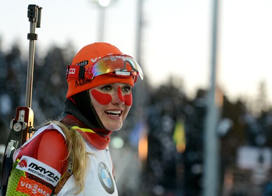 Biathlon. 9th stage of World Cup. Women's sprint