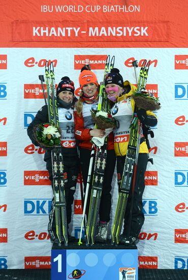 Biathlon. 9th stage of World Cup. Women's sprint