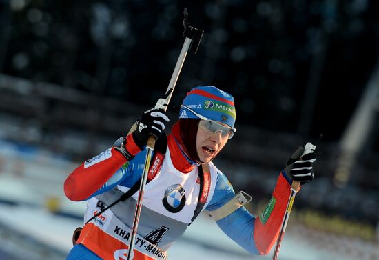 Biathlon. 9th stage of World Cup. Women's sprint