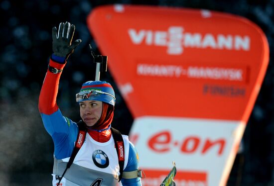 Biathlon. 9th stage of World Cup. Women's sprint